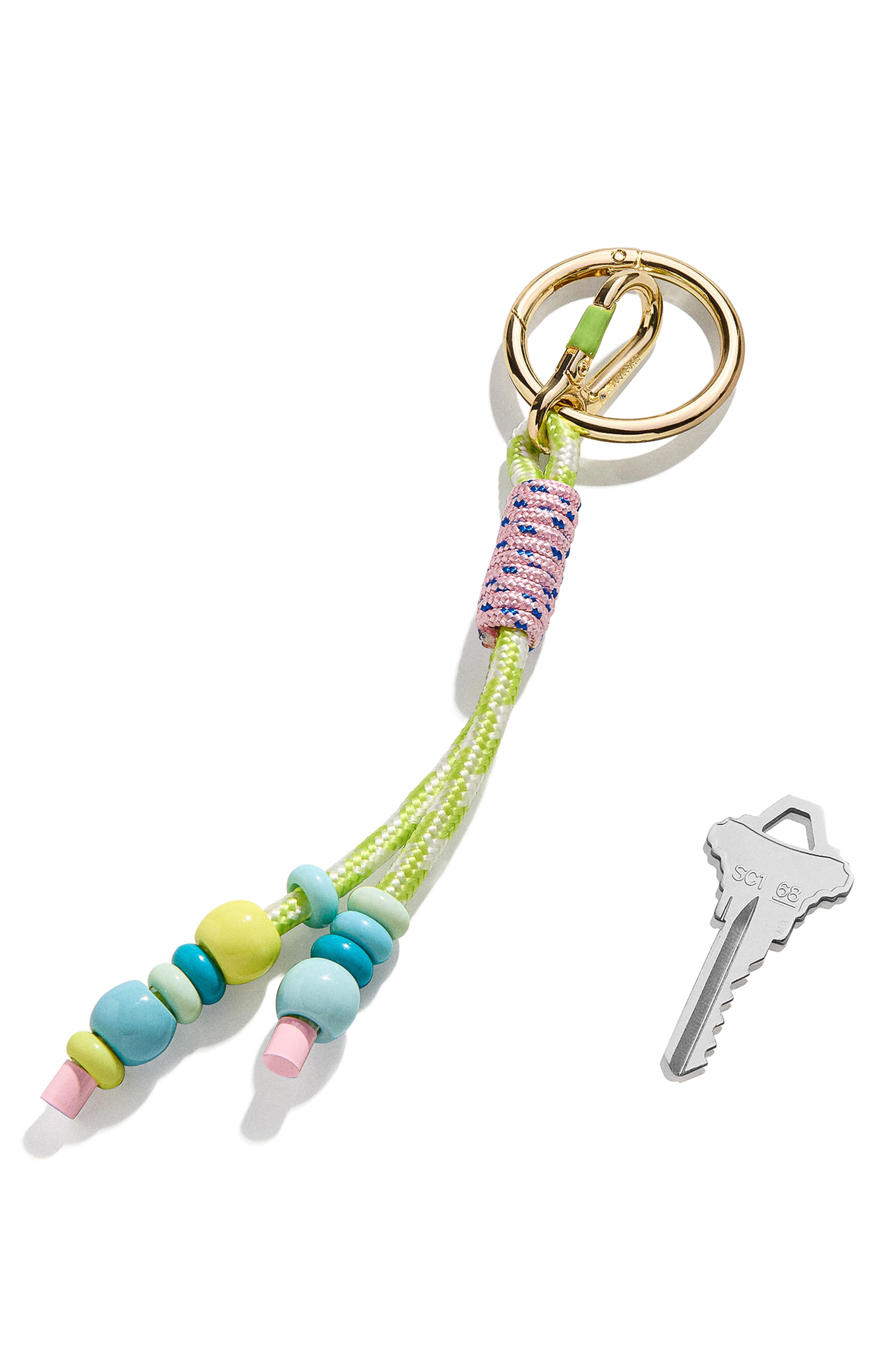 BaubleBar Zoe Beaded Bag Charm, Alternate, color, Green