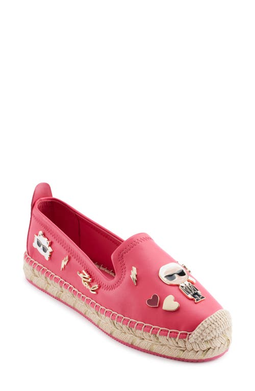 Shop Karl Lagerfeld Michaela Espadrille Flat In Teaberry