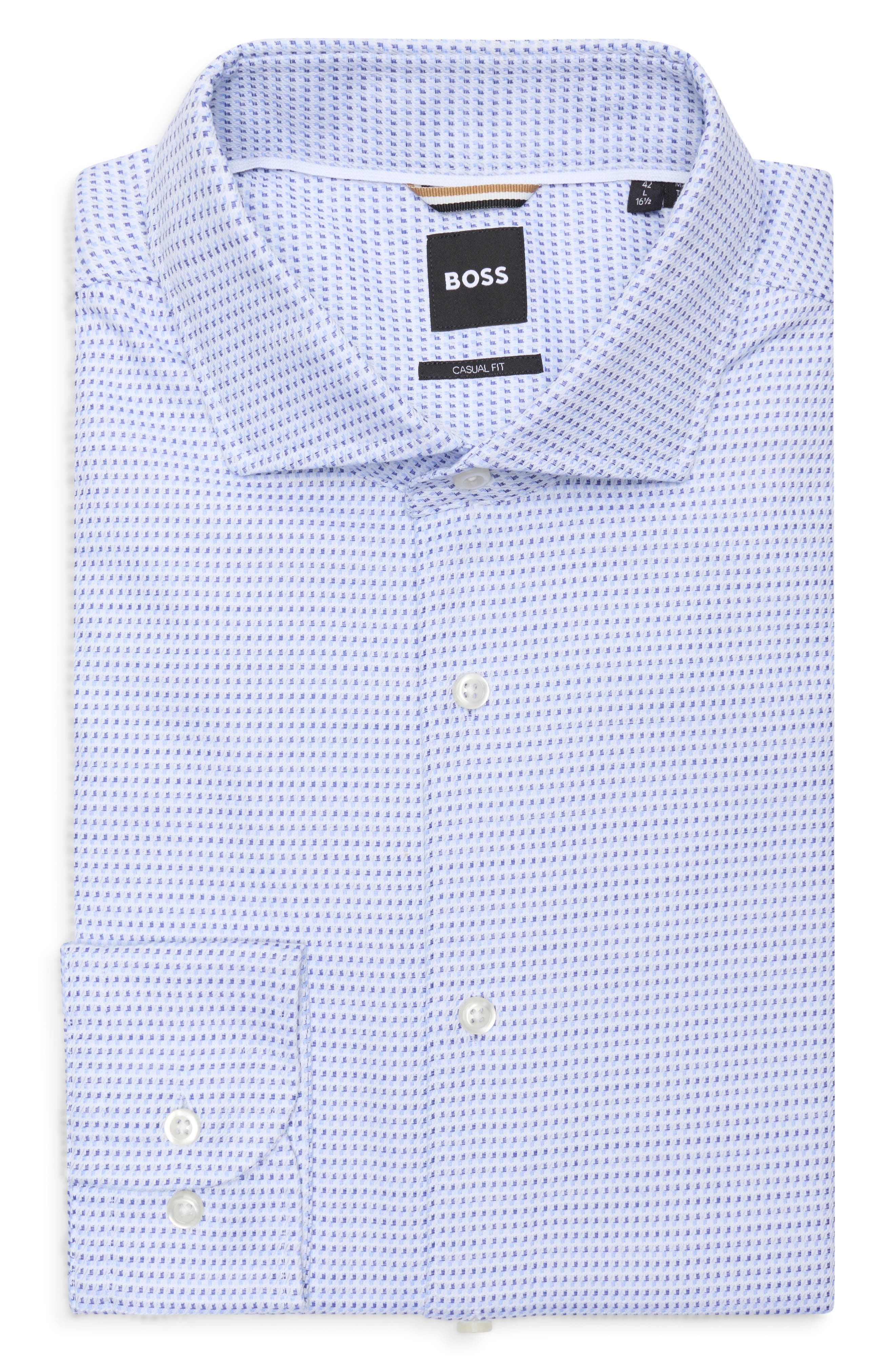 BOSS Hal Casual Fit Cotton Dress Shirt