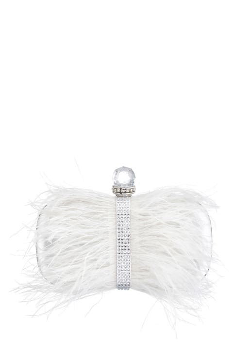 Ostrich Feather Minaudiere