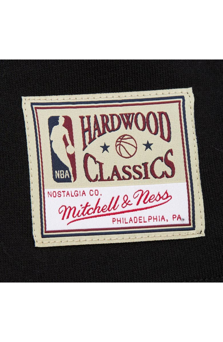 Mitchell & Ness Women's Mitchell & Ness Black Philadelphia 76ers Hardwood Classics Cropped Pullover Hoodie, Alternate, color, 