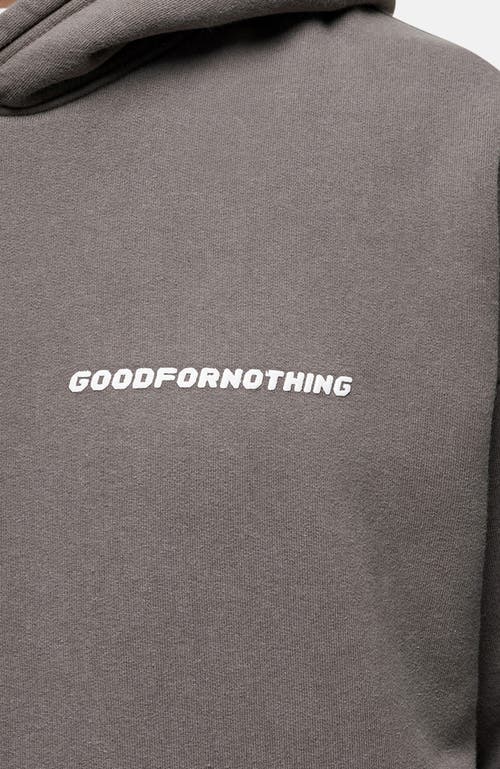 Good For Nothing Vintage Washed Taupe Oversized Hoodie In Gray
