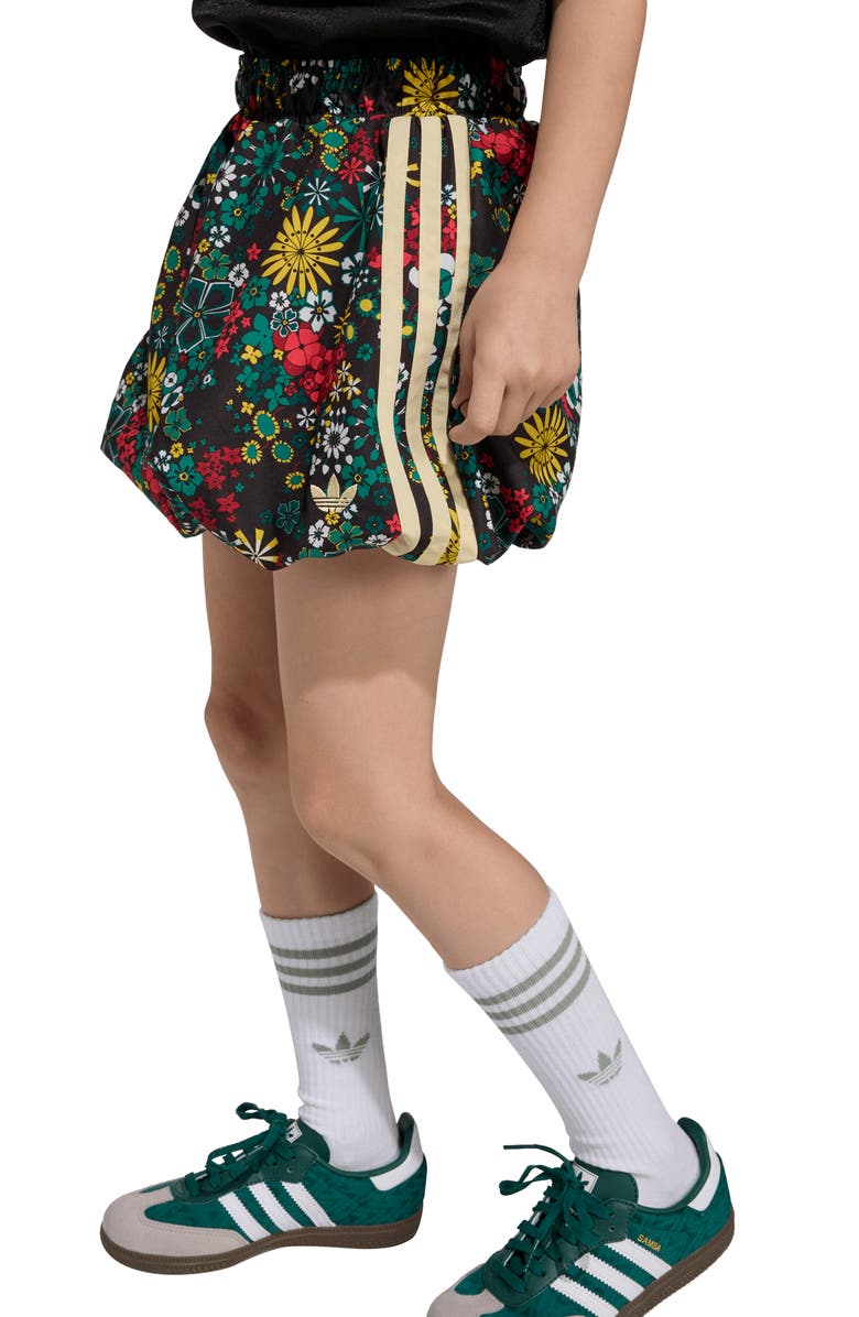 adidas x Liberty London Kids
 Recycled Polyester Jersey 
Skirt Set, Alternate, color, Black