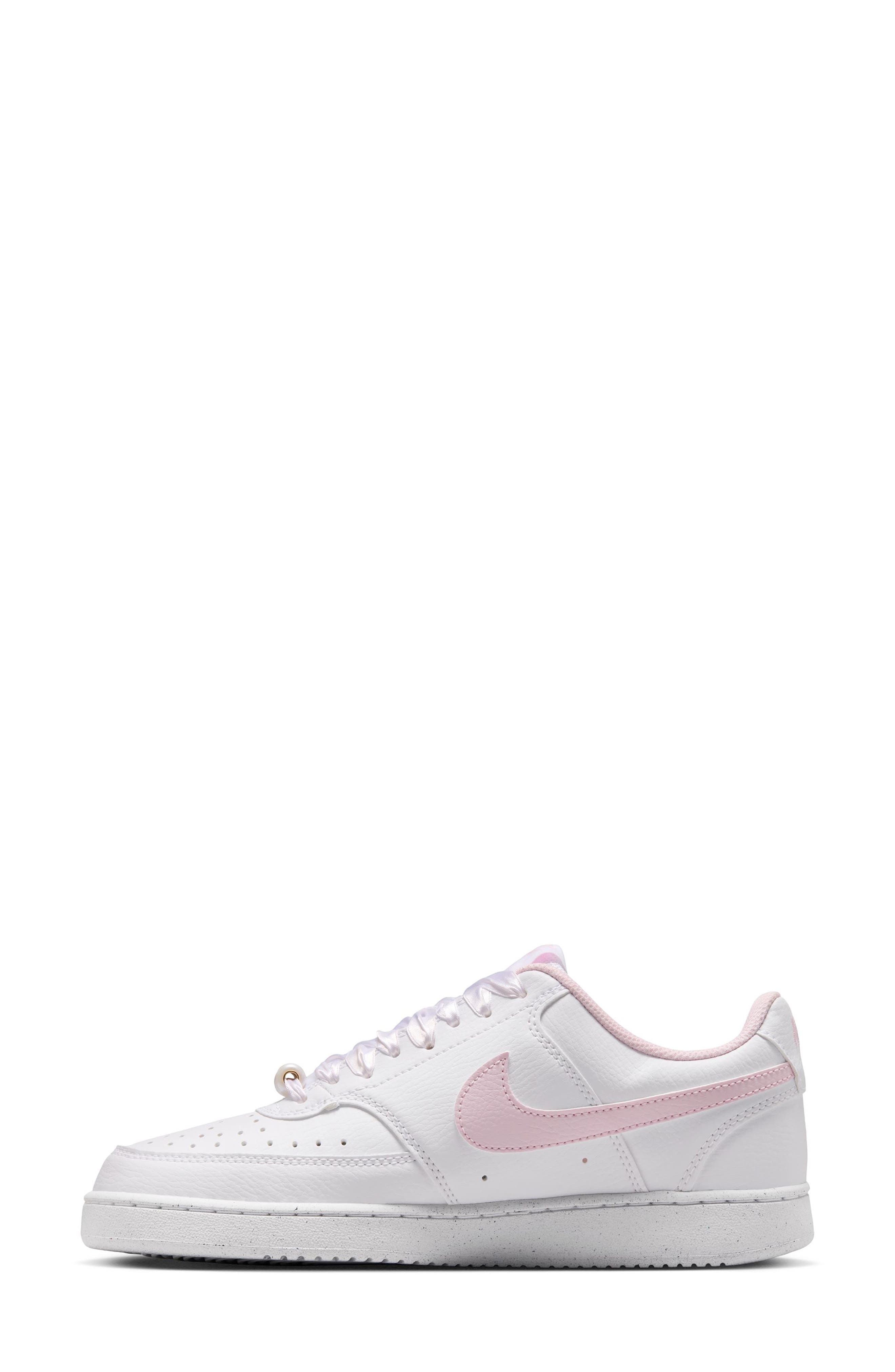 Nike Court Vision Low Sneaker, Alternate, color, White/ Pink Foam