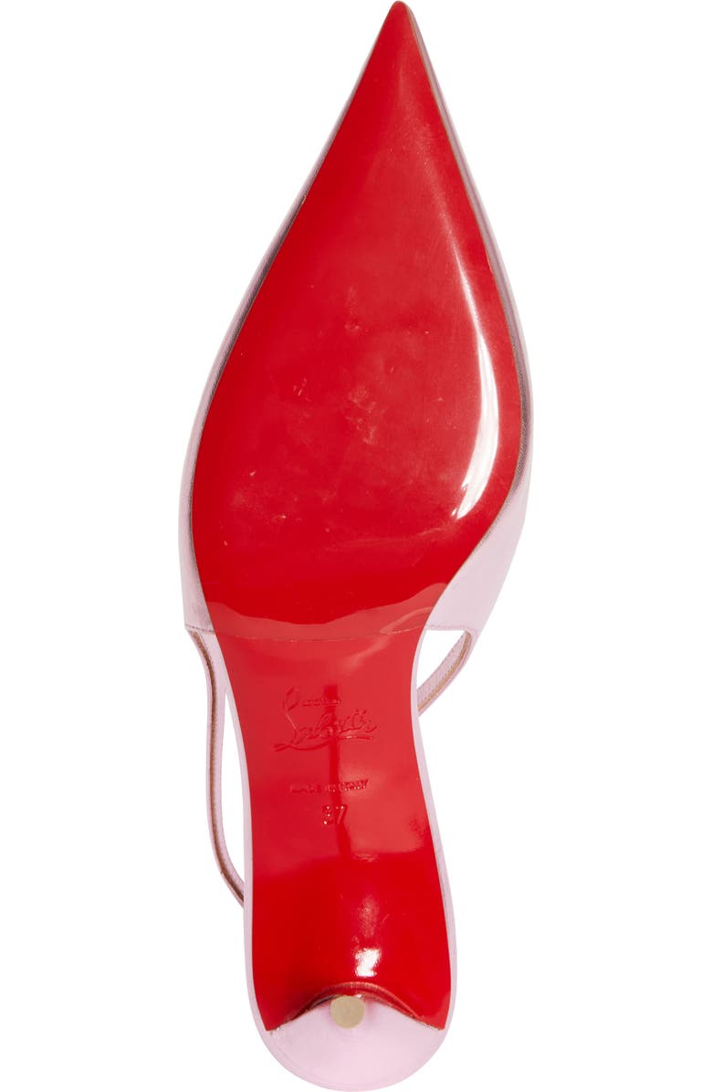 Christian Louboutin Miss Z Metallic Pointed Toe Slingback Pump, Alternate, color,
