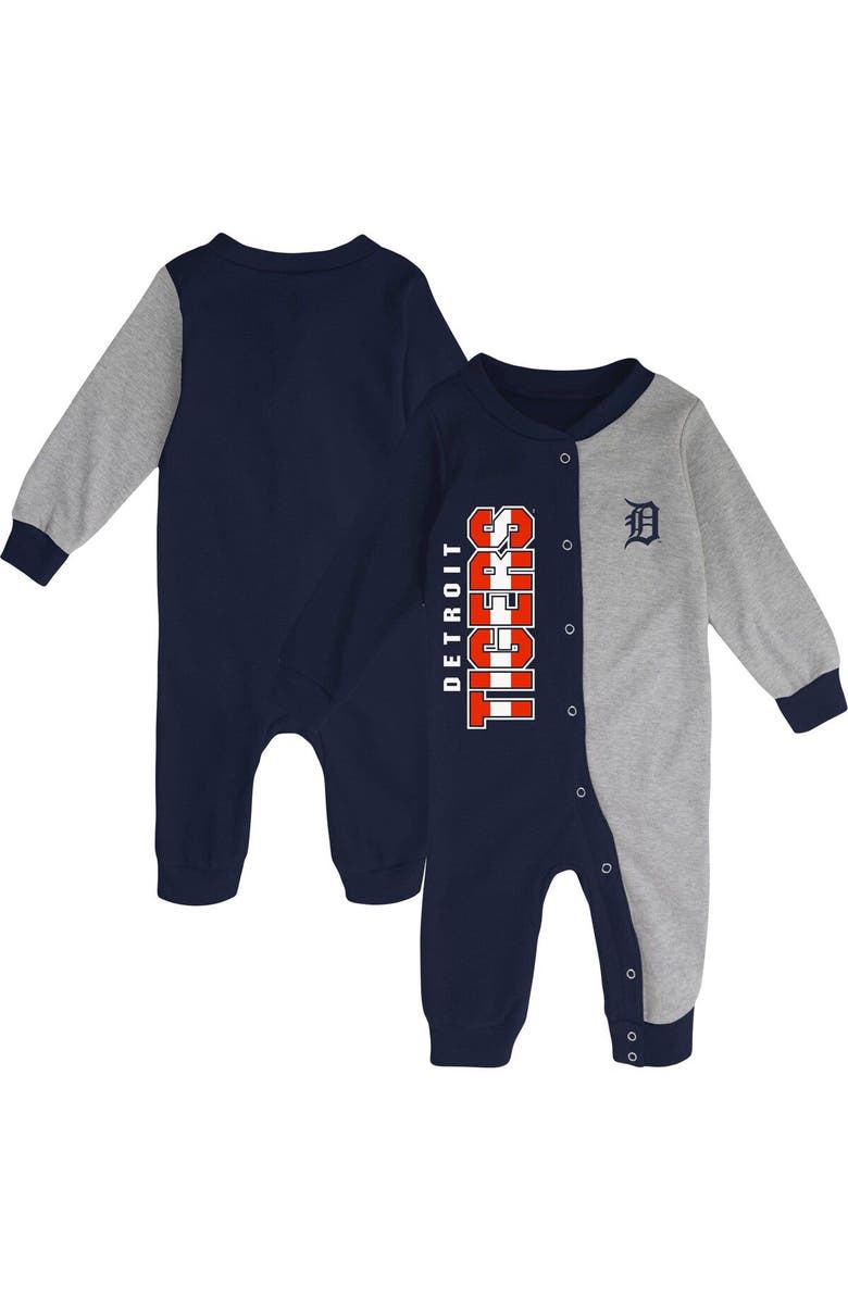 Outerstuff Infant Navy/Heather Gray Detroit Tigers Halftime Sleeper, Main, color, 