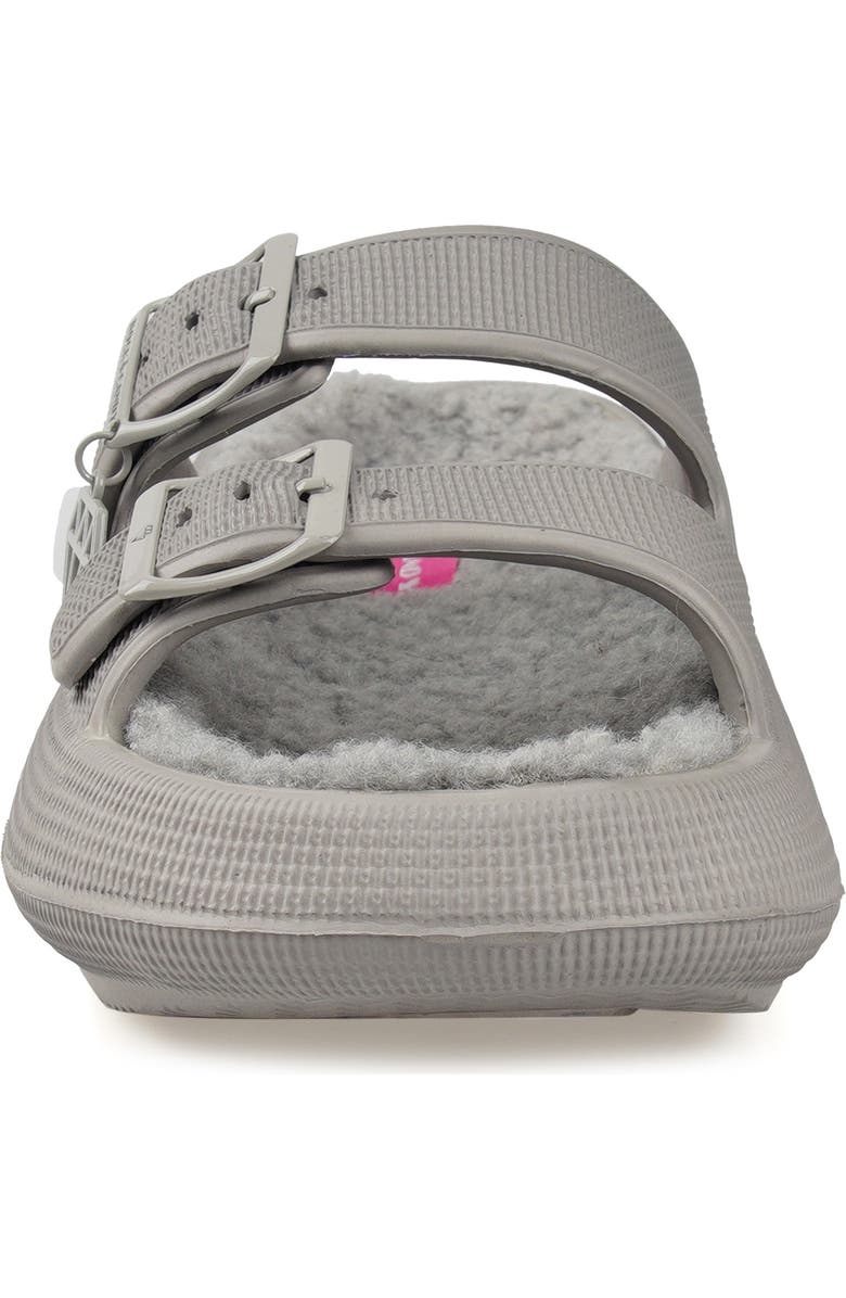 ROCK AND CANDY Faux Shearling Slide Sandal, Alternate, color, Light Gray