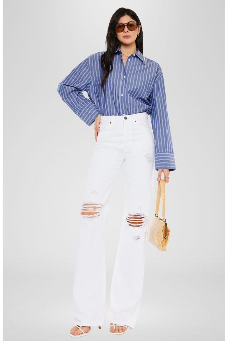 Montana Ultra High Rise 90's Flare Jeans, Alternate, color, White