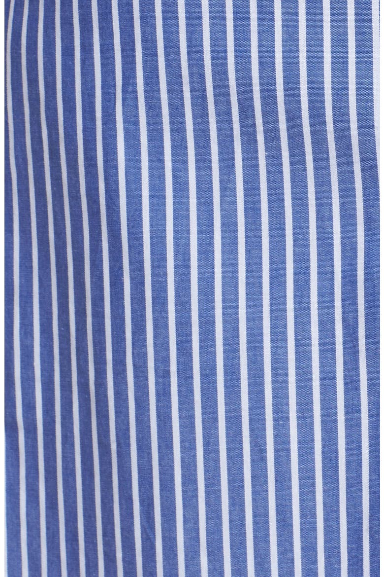 Tie Front Stripe Shirtdress, Alternate, color, BLUE WHITE STRIPE