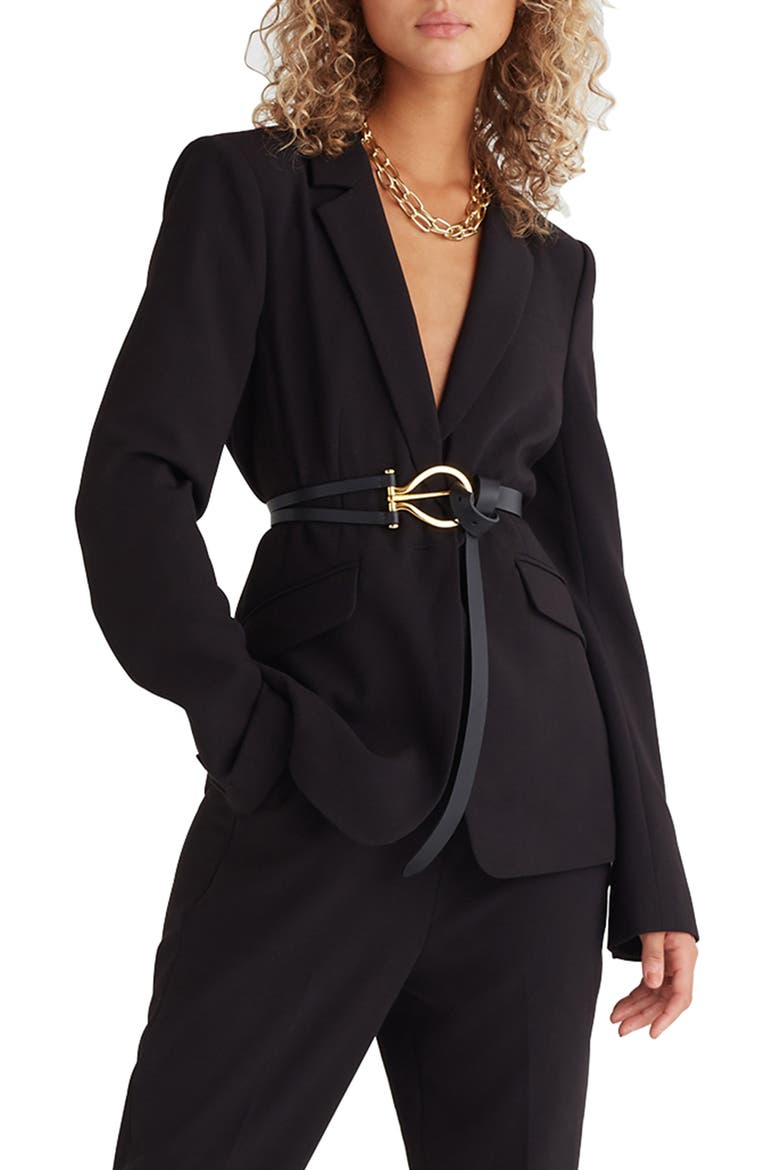 Slim Blazer, Alternate, color, BLACK