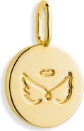 THE SIS KISS Engraved Angel Wing Charm