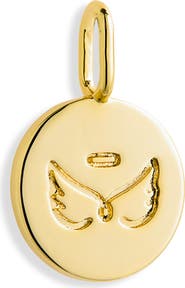 THE SIS KISS Engraved Angel Wing Charm