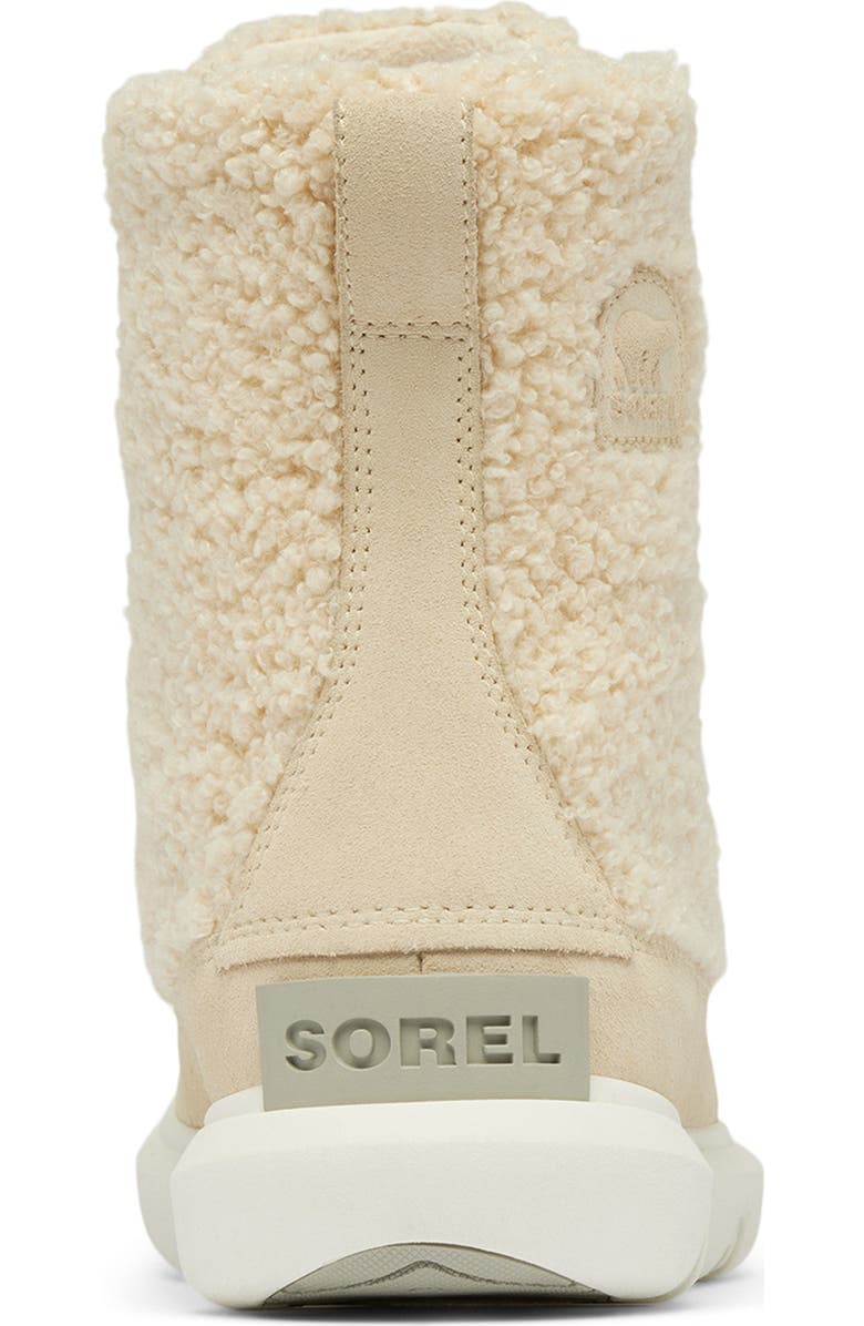 SOREL Explorer Next Joan Faux Shearling Waterproof Boot, Alternate, color, Bleached Ceramic/ Sea Salt