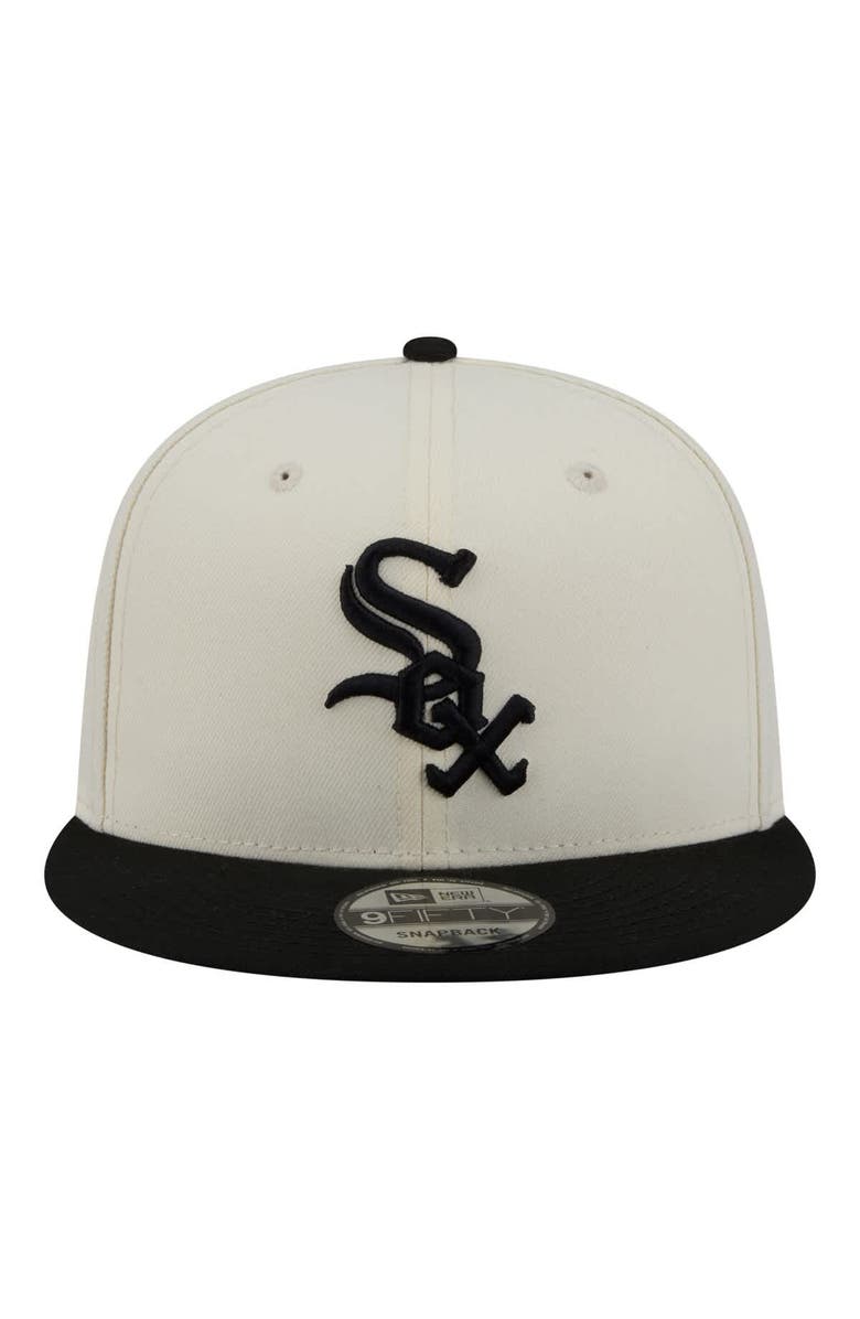 New Era Men's New Era Cream/Black Chicago White Sox Localized 9FIFTY Snapback Hat, Alternate, color, Cream