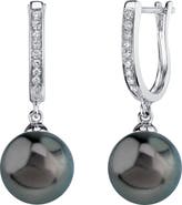 The Pearl Source Tahitian South Sea Pearl & Diamond Kim Earrings