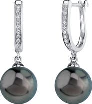 The Pearl Source Tahitian South Sea Pearl & Diamond Kim Earrings