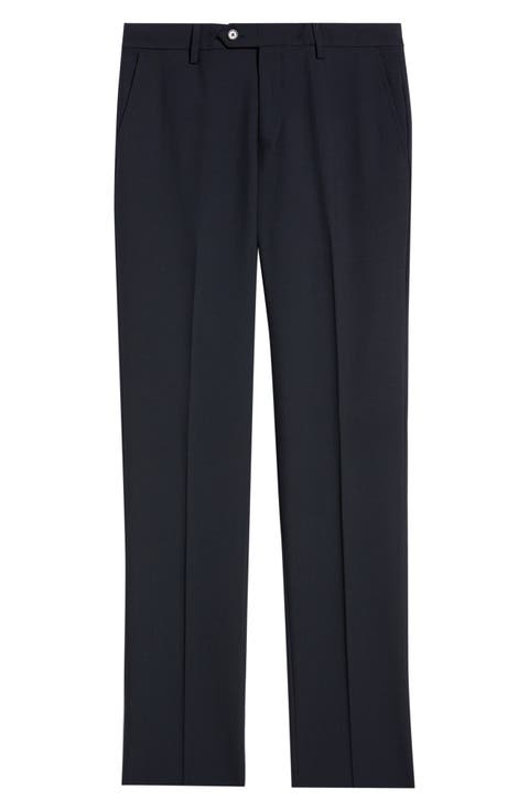 Flat Front Tropical Weight Wool Dress Pants (Regular & Big)