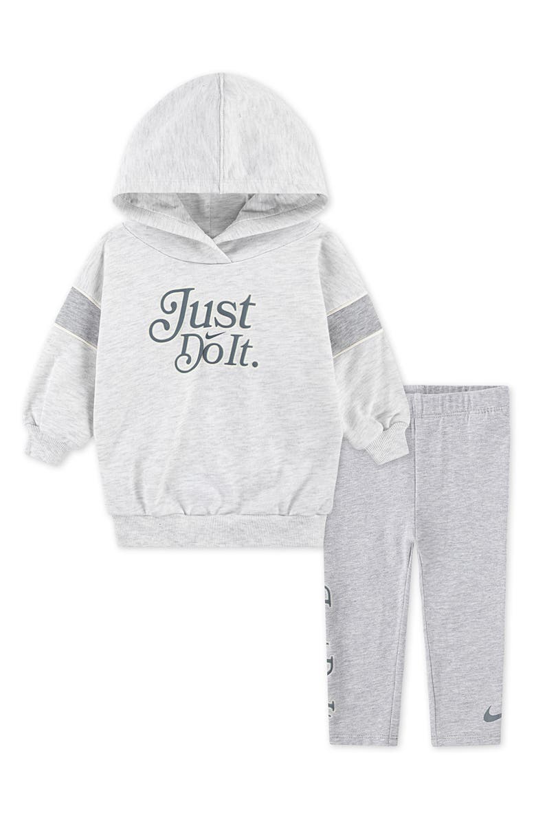 Nike Varsity Prep Hoodie & Leggings Set, Main, color, Gak-Light Smoke Gray Heather