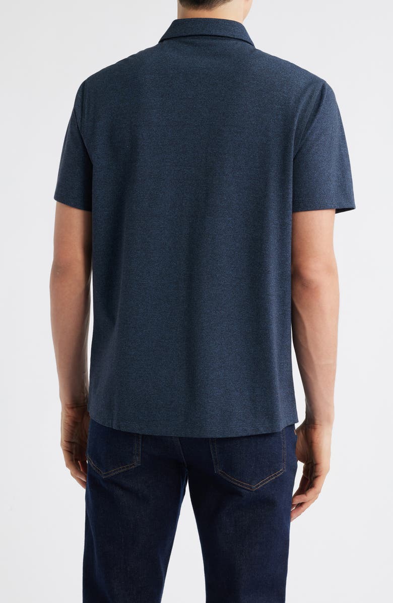 Robert Barakett Harker Short Sleeve Knit Button-Up Shirt, Alternate, color, Navy