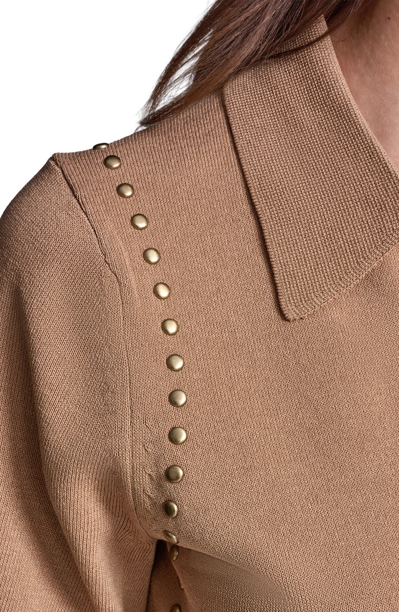KARL LAGERFELD PARIS Stud Detail Sweater, Alternate, color, Bisque
