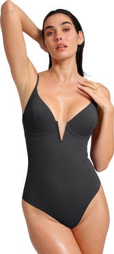 Popilush Shapewear Plunging V Slimming One-Piece Swimsuit
