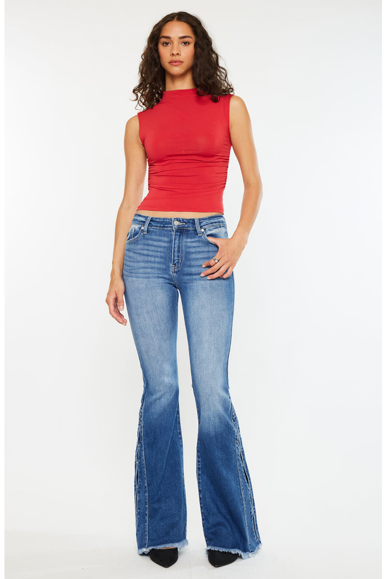 Rila High Rise Flare Jeans, Alternate, color, Medium Wash