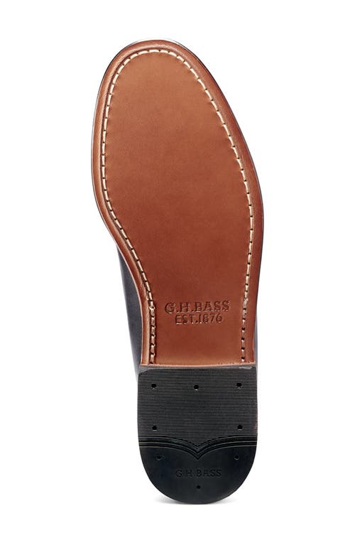 G.h.bass Larson Woven Weejun Penny Loafer In Black