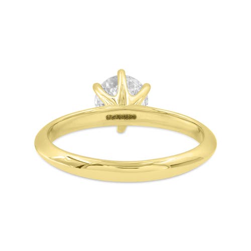 Luvmyjewelry Tesi 14k Yellow Gold Round Shape Lab Grown Diamond Solitaire Ring In 14k Yellow Gold
