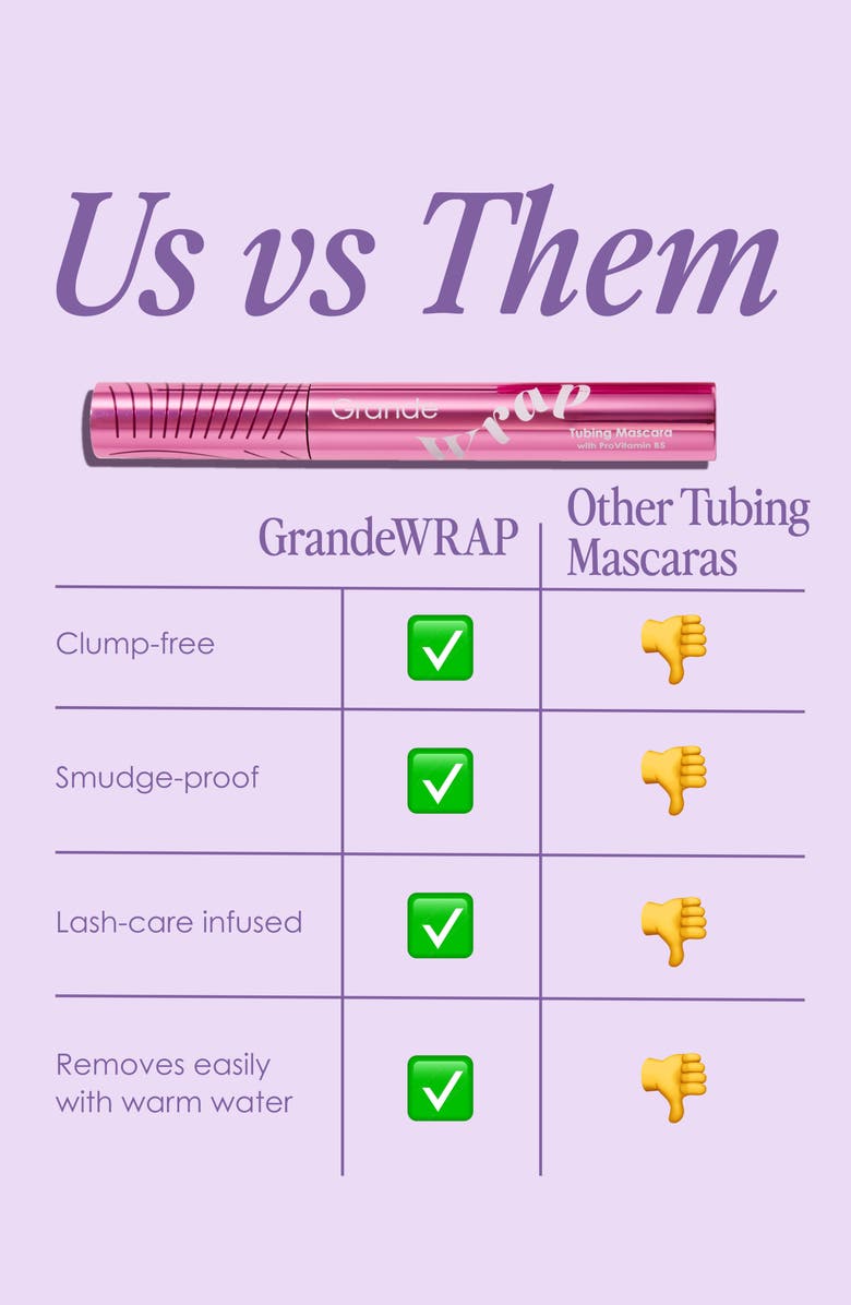 Grande Cosmetics GrandeWRAP Tubing Macara with ProVitamin B5, Alternate, color, Black