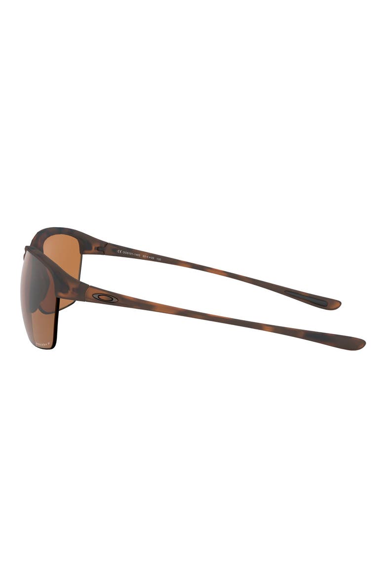 65mm Oversize Polarized Rectangular Sunglasses, Alternate, color, MATTE TORTOISE/ BROWN