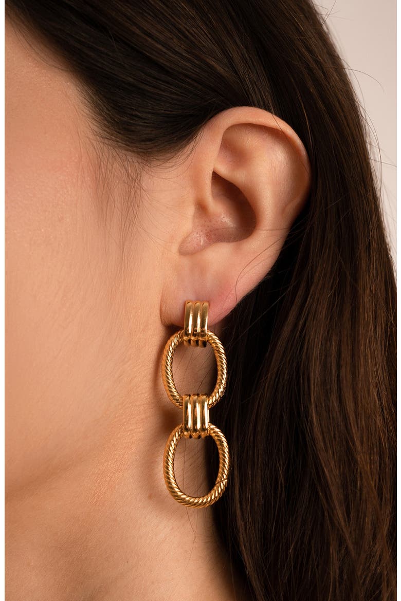 Glistening Desert Earrings, Alternate, color, Gold