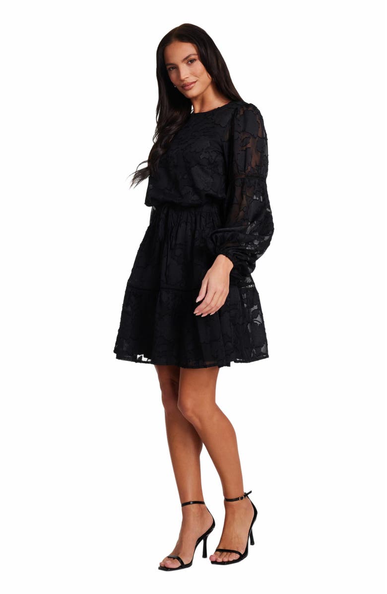 QUIZ Jacquard Mini Skater Dress, Alternate, color,