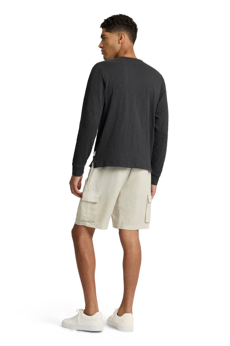 Heavyweight Slub Henley Sweater, Alternate, color, NOIR