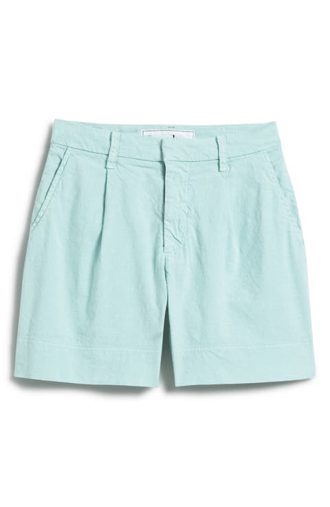 Stretch Cotton & Linen Walking Shorts