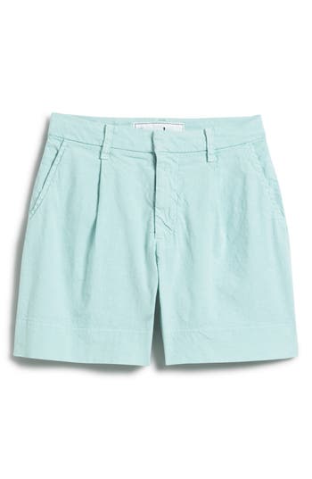 Frank & Eileen Stretch Cotton & Linen Walking Shorts In Sea Foam