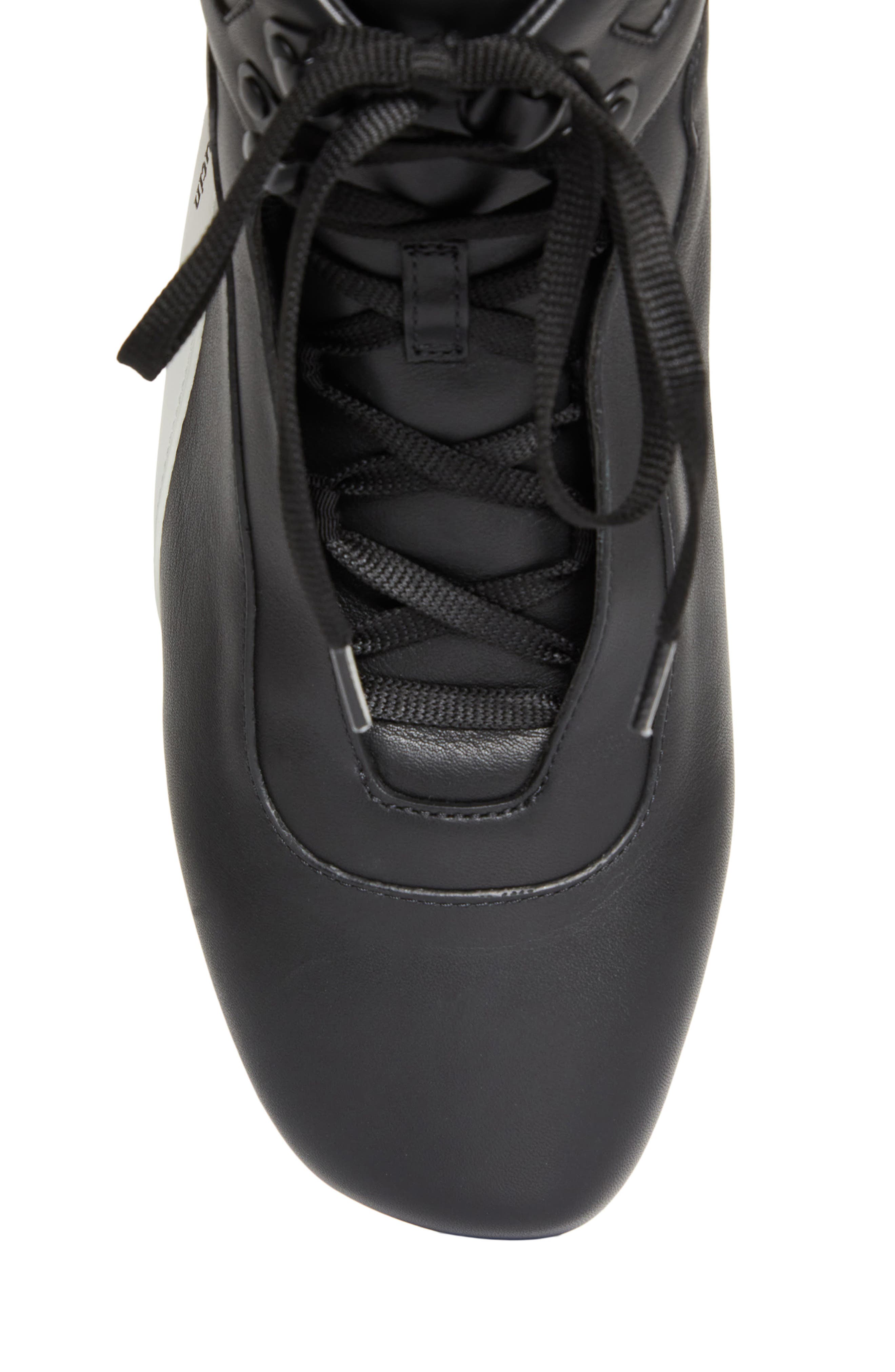 The Butterfly High Top Leather Sneaker, Alternate, color, BK09-BLACK/ WHITE