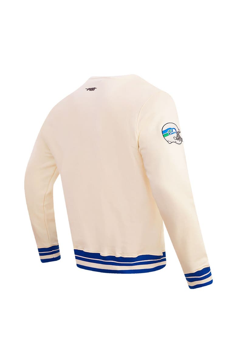 PRO STANDARD Men's Pro Standard Cream Seattle Seahawks Retro Classics Fleece Pullover Sweatshirt, Alternate, color, Cream