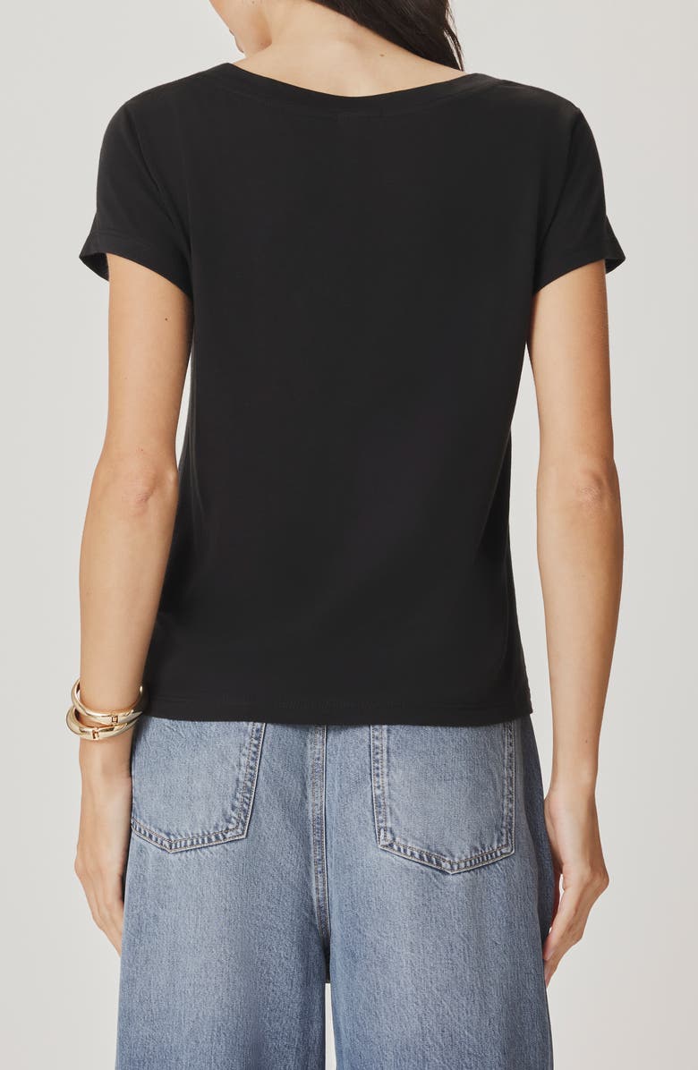 Splendid Lila Regen V-Neck Cotton T-Shirt, Alternate, color, Black