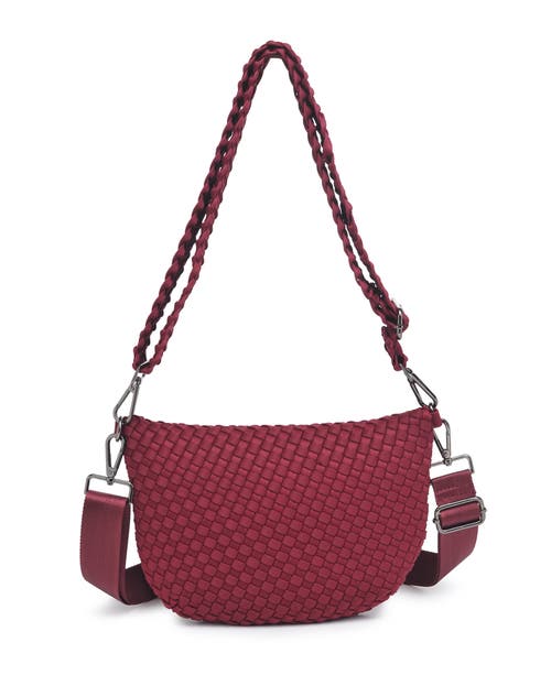 Sol And Selene Ethereal - Woven Neoprene Crossbody Bag In Wine