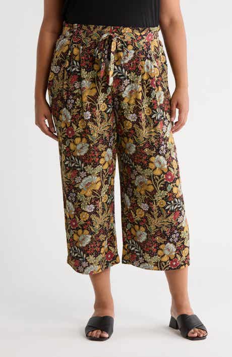 DR2 by Daniel Rainn Print Crop Pull-On Pants