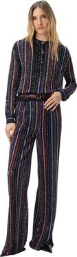 Missoni Long Pants In Herringbone Stripe Knit