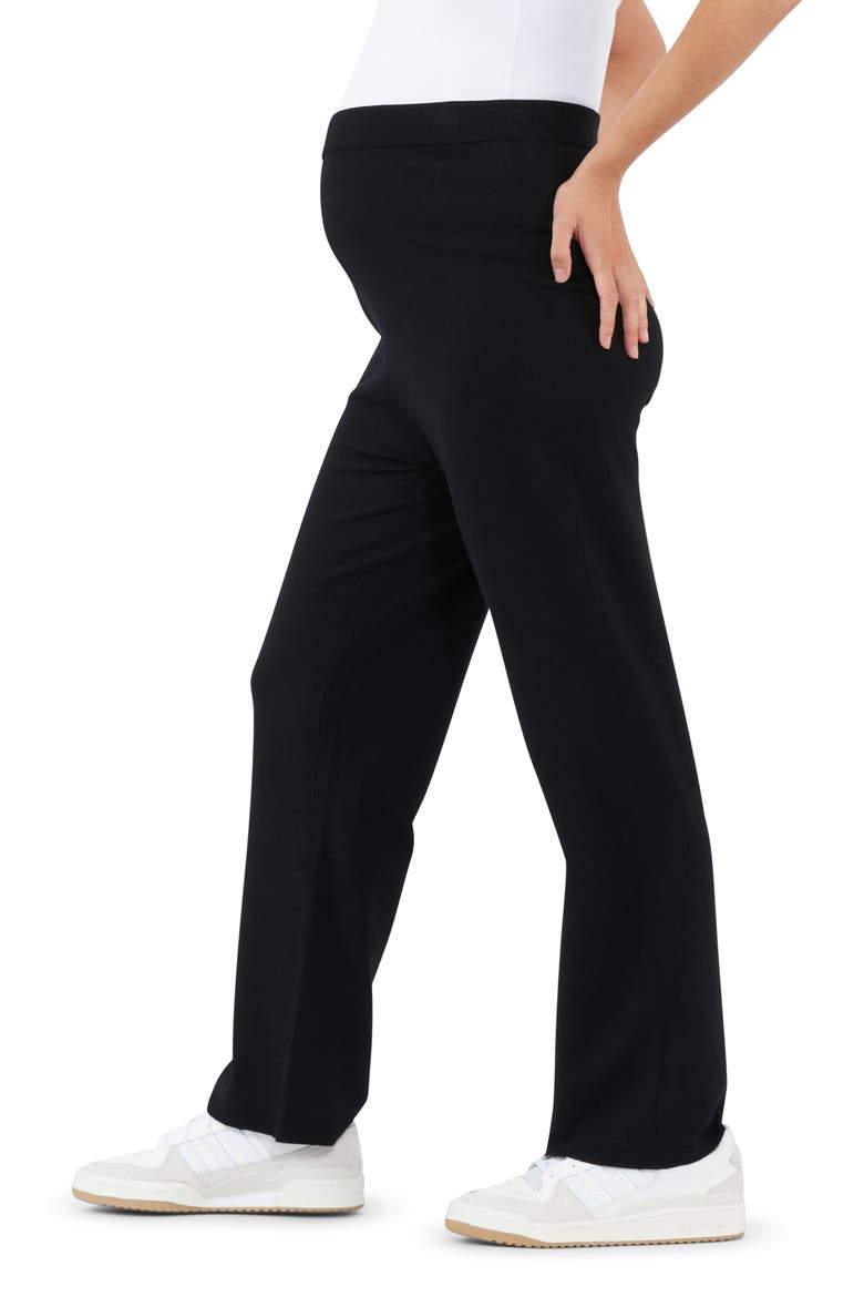Rylan Knit Straight Leg Maternity Pants, Alternate, color, BLACK