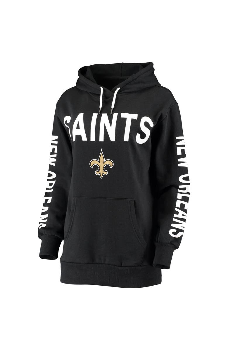 G-III 4HER BY CARL BANKS Women's G-III 4Her by Carl Banks Navy New Orleans Saints Extra Point Pullover Hoodie, Alternate, color, Black