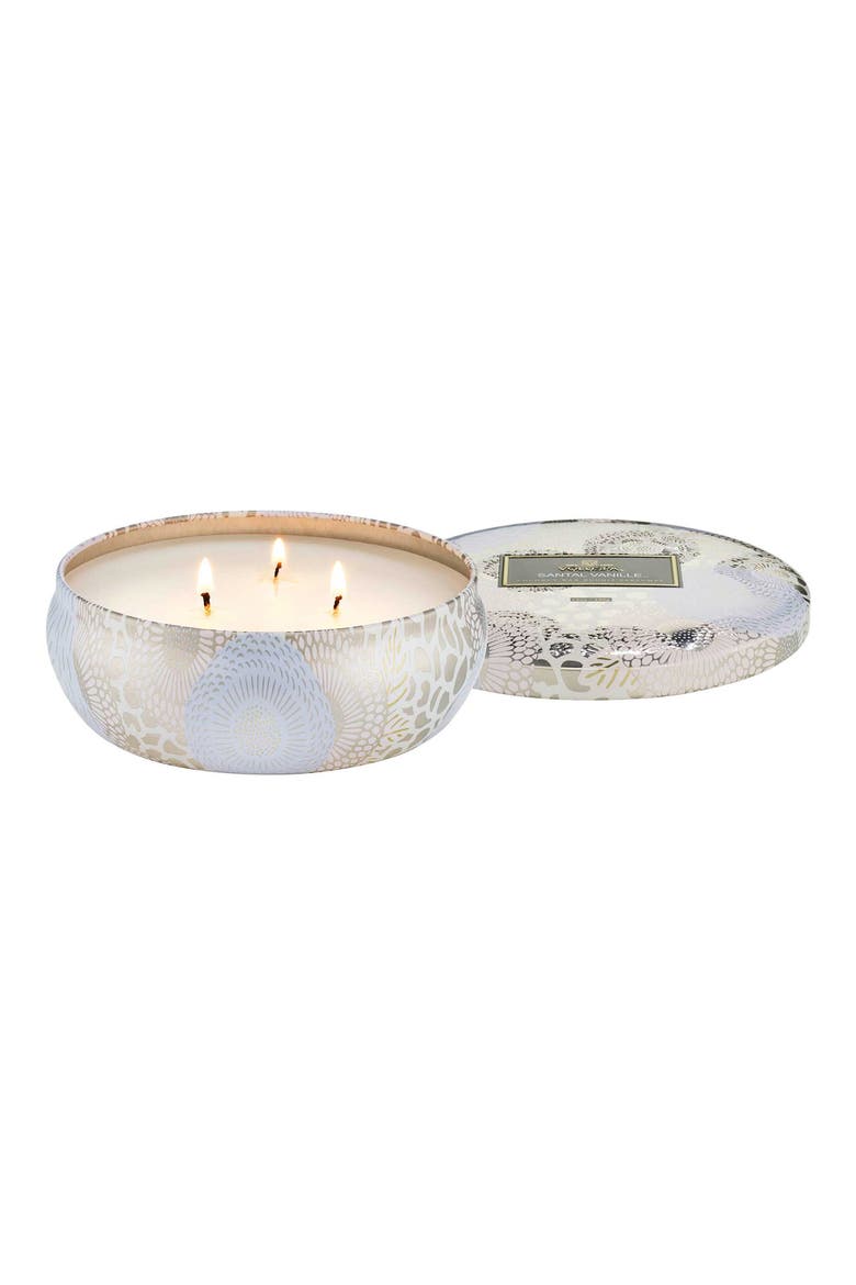 Santal Vanille 3-Wick Tin Candle, Alternate, color, SANTAL VANILLE 3 WICK