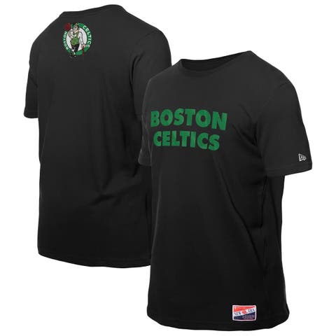 Men's New Era  Black Boston Celtics Premium Wordmark T-Shirt
