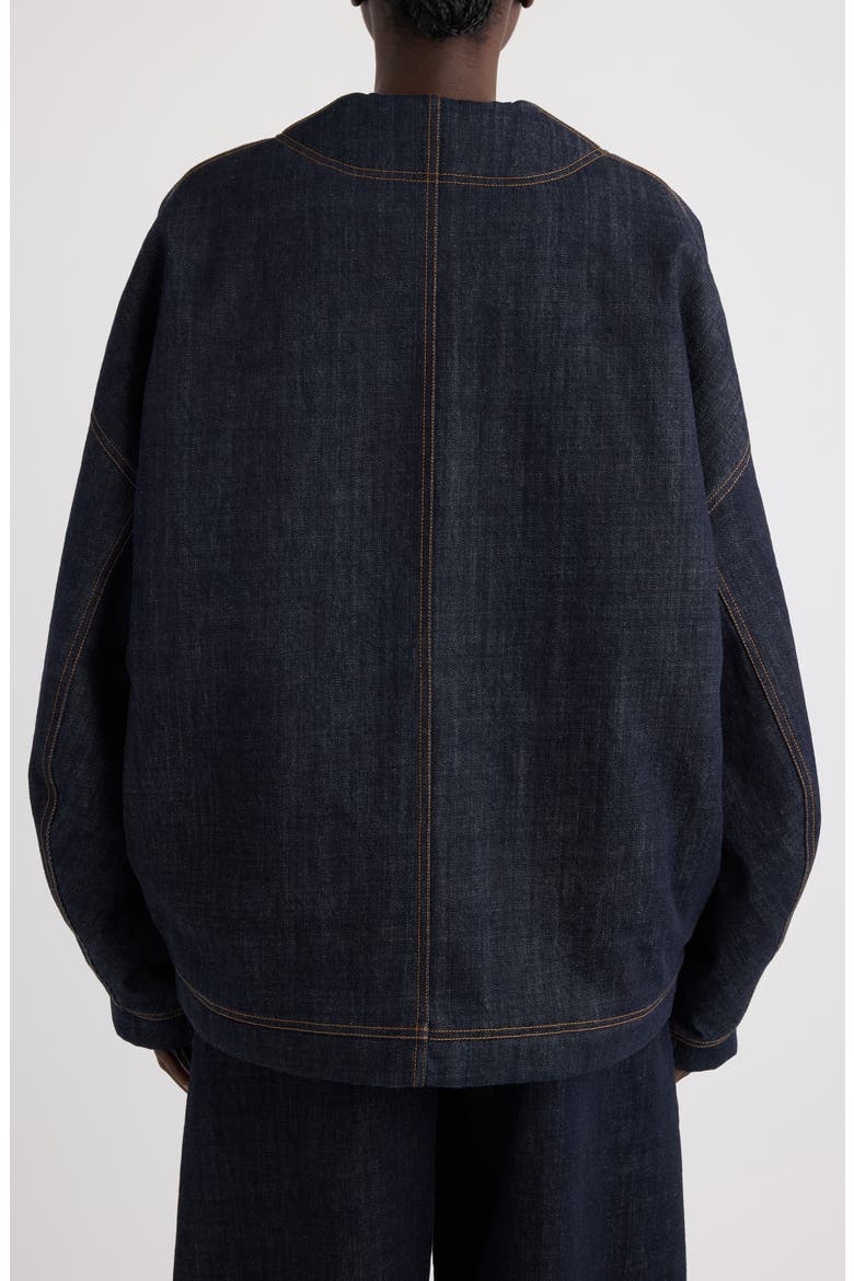 Le Cardigan de-Nîmes Oversize Denim Cardigan, Alternate, color, DARK NAVY