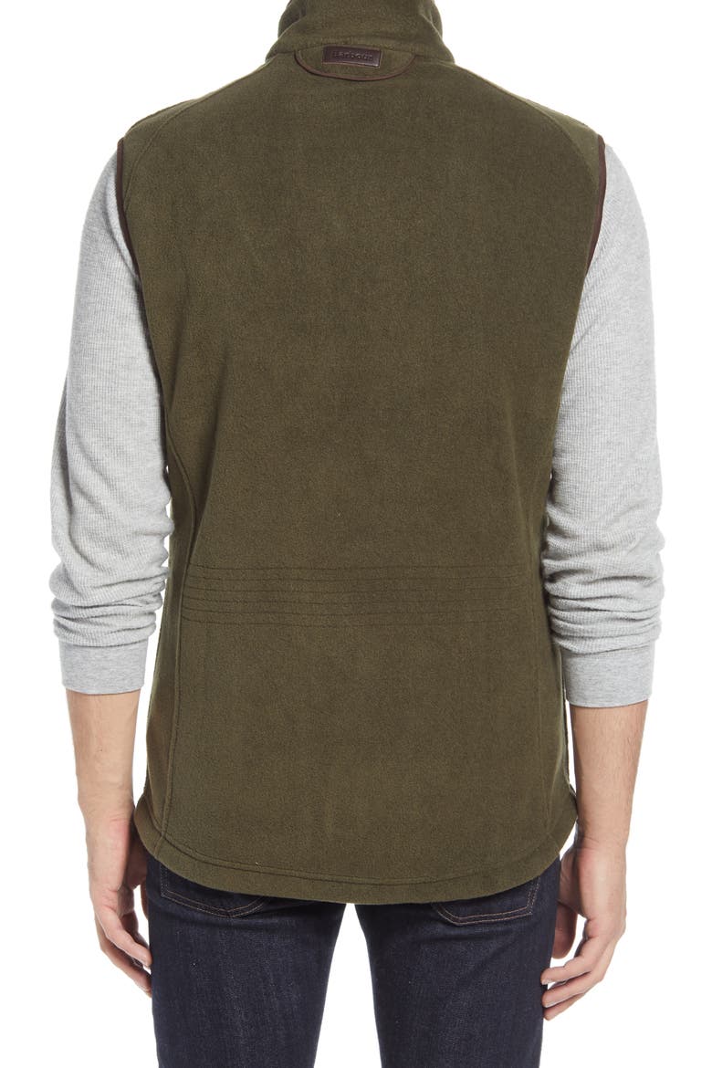 Langdale Regular Fit Fleece Gilet Vest, Alternate, color, OLIVE