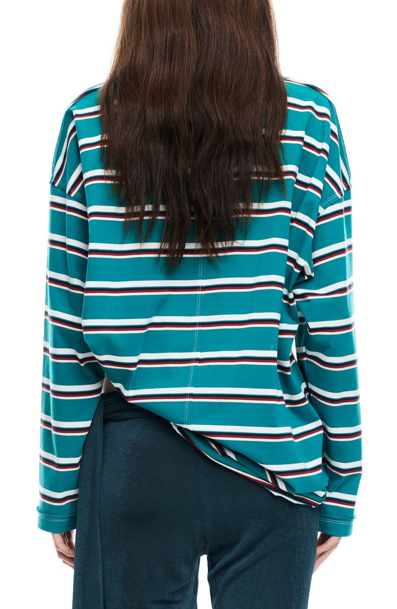 LIONESS Horizon Stripe Top, Alternate, color, Forest Stripe