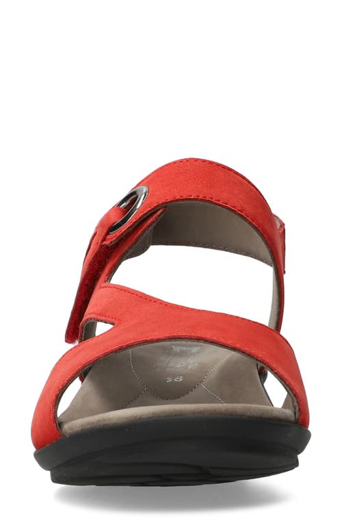 Mephisto Prissie Ankle Strap Sandal In Scarlet