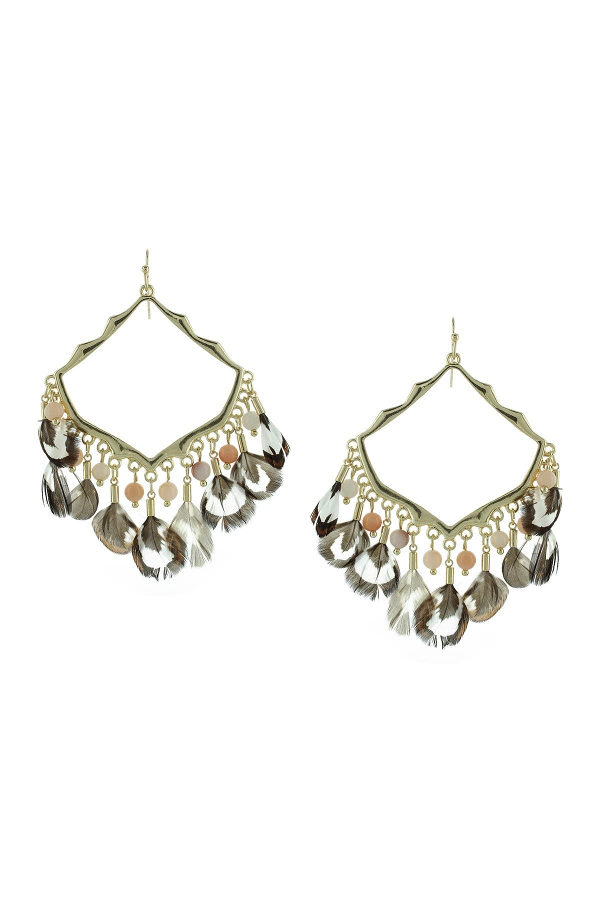 OLIVIA WELLES Feather Drop Earrings